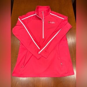 Kate Lord Pink Quarter-Zip Golf Pullover